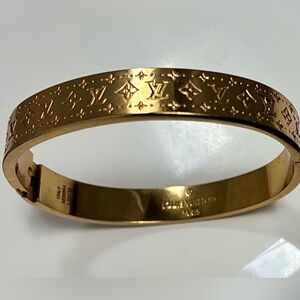 18kt GP Monogram LV Bangle Bracelet